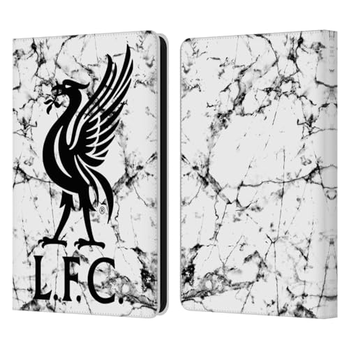 Étui Kindle Paperwhite 6 Liverpool FC housse protection portefeuille cuir marbre noir