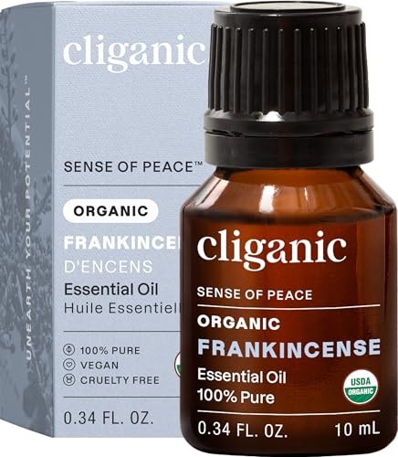 Cliganic Organic Frankincense Essential Oil - Boswellia Serrata, 100% Pure Natural Undiluted, for...