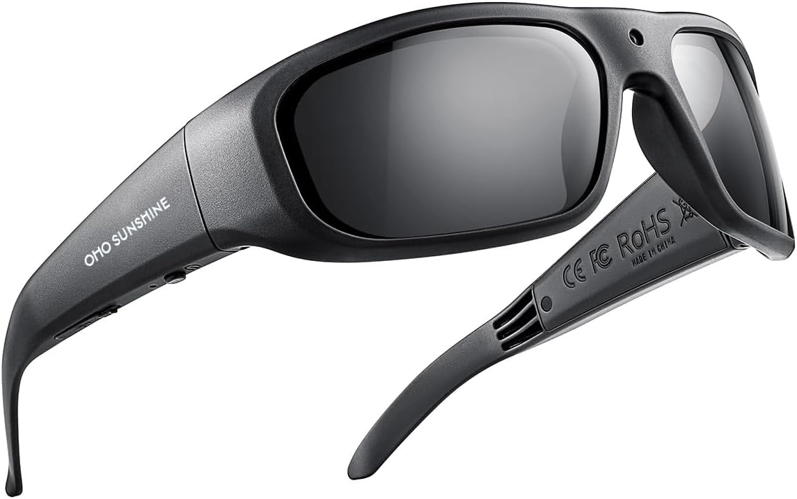 OhO 32G Camera Glasses,Super Slim 1080P Smart Glasses with UV400 Sunglasses Lens for Outdoor Sport