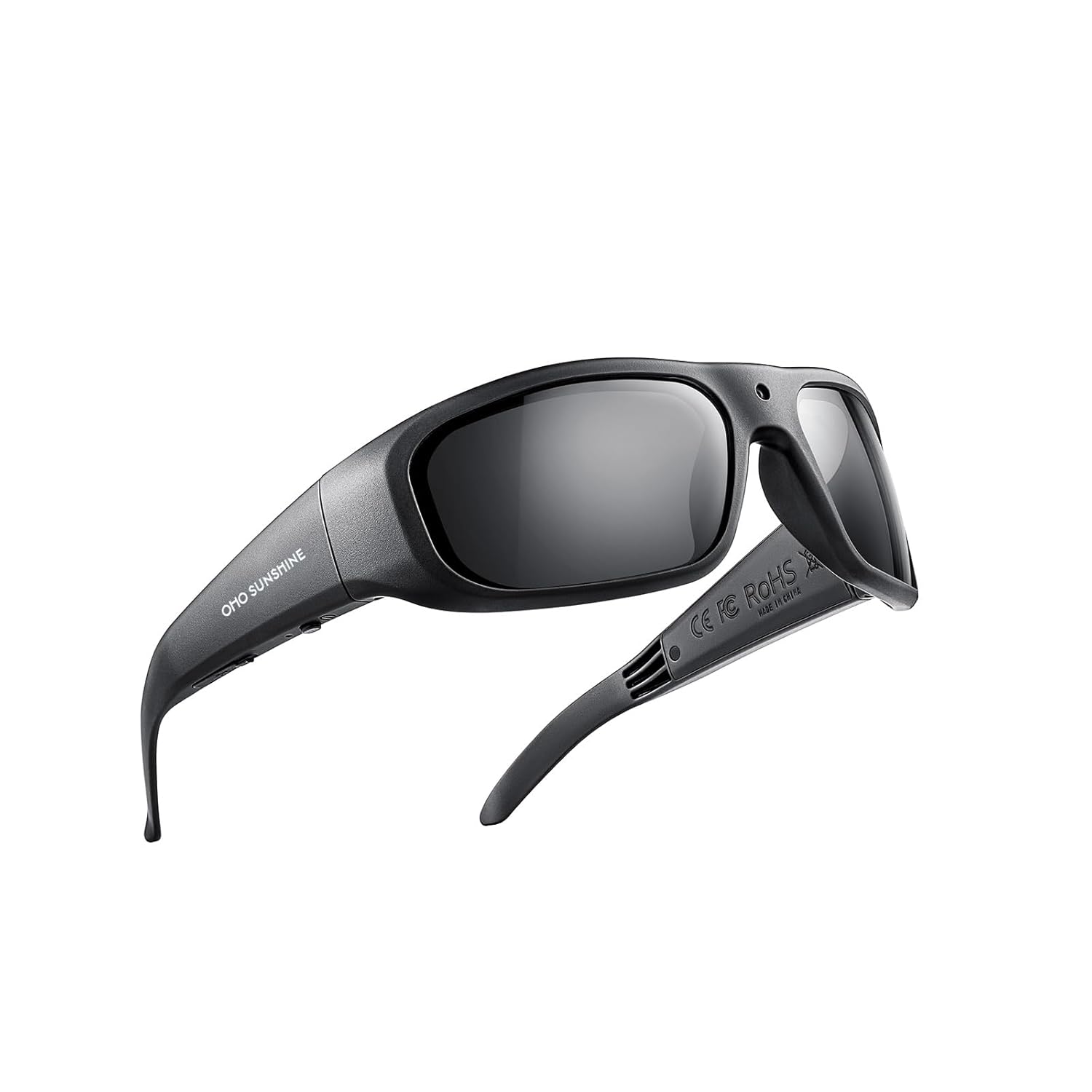 OhO 128GB Camera Glasses 24M Resolution H 265 1080P Smart Glasses with UV400 Sunglasses Lens for Outdoor Sport
