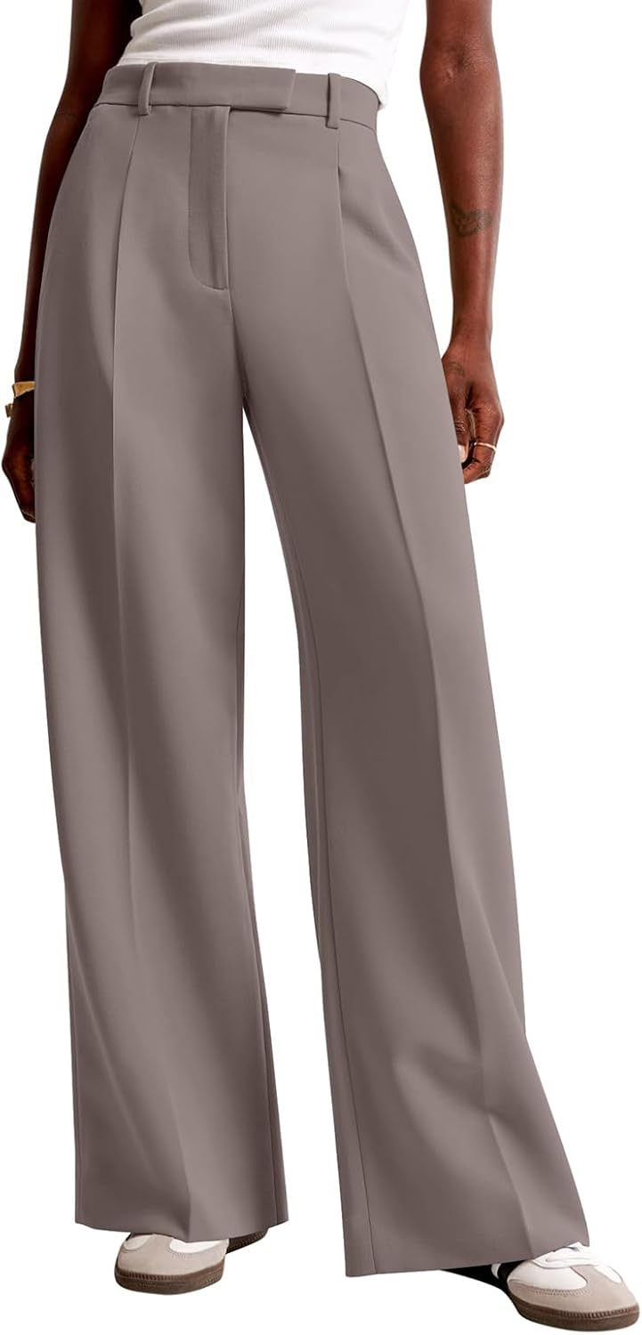 NIMIN Women Wide Leg Pants High Waisted Business Casual Work Trousers Dressy Pants with Pockets