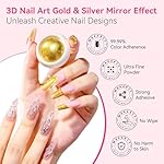 Makartt 3D Gel Nail Art & Chrome Nail Powder Kit: 15g Sculpting Gel for Nail Art DIY No wipe 3D Molding and Metallic Chrome Powder Set for Decoration Manicure Pedicure Use - Image 2