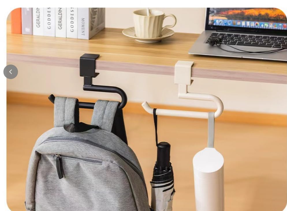 YUYUTORI ヘッドホンフック ヘッドホンハンガー テーブルフック クランプ式 厚さ1-33mmの机に適用 スペース節約 クリップ式 机固定 カバン掛け 自由に配置可能 机下/戸棚下/デスクサイドに取り付け ブラック 耐荷重20kg