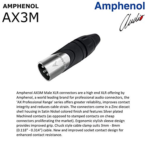 Worlds Best Cables 4330230381 2 Units - 3 Foot - Canare L-4E6S, Star Quad Balanced Male To Female Microphone Cables With Amphenol Ax3M & Ax3F Silver Xlr Connectors thumb #4