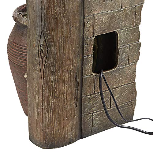 Four Jug 39 1/4" High Large Rustic Indoor Outdoor Decor Faux Stone Floor Fountain with Light LED Waterfall Cascading Standing Water Feature for Outside Garden Patio Yard Backyard - John Timberland - Image 7
