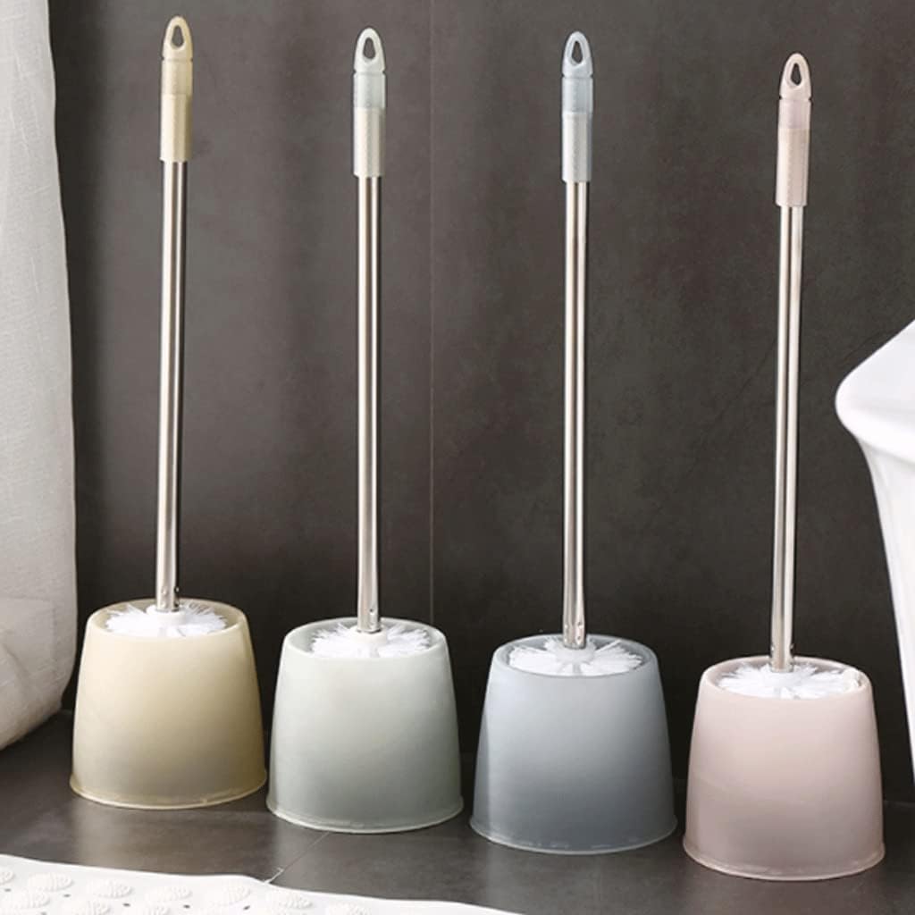 Toilet brushes Bathroom cleaning brush,toilet brush,Toilet Brush Toilet Bowl Brush and Holder，Toilet Bowl Brush with Stainless Steel Handle，Frosted Base Toilet Scrub Brush for Bathroom Cleaning Upgrad