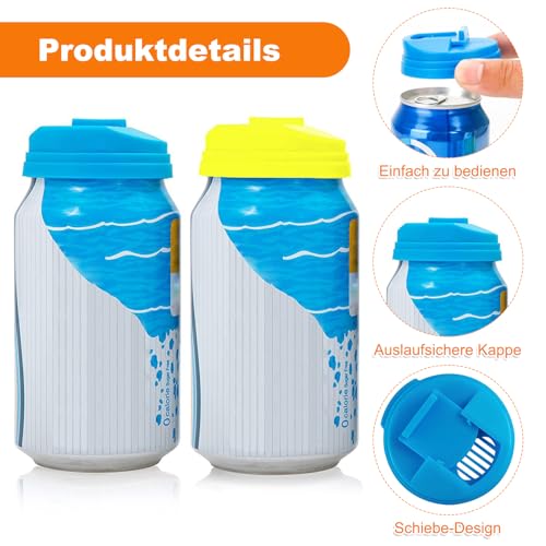 6 Stück Dosenverschluss Getränkedosen, Wiederverwendbare Kunststoffabdeckungen, Kunststoff Getränkedosen Deckel für Cola Bier Soda, Camping Picknicks und den täglichen Gebrauch