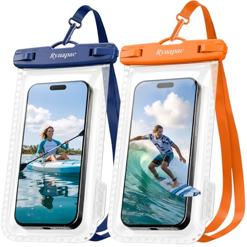 Rynapac IPX8 Waterproof Phone Pouch - 8.5in, 2 Pack Waterproof Phone Case...