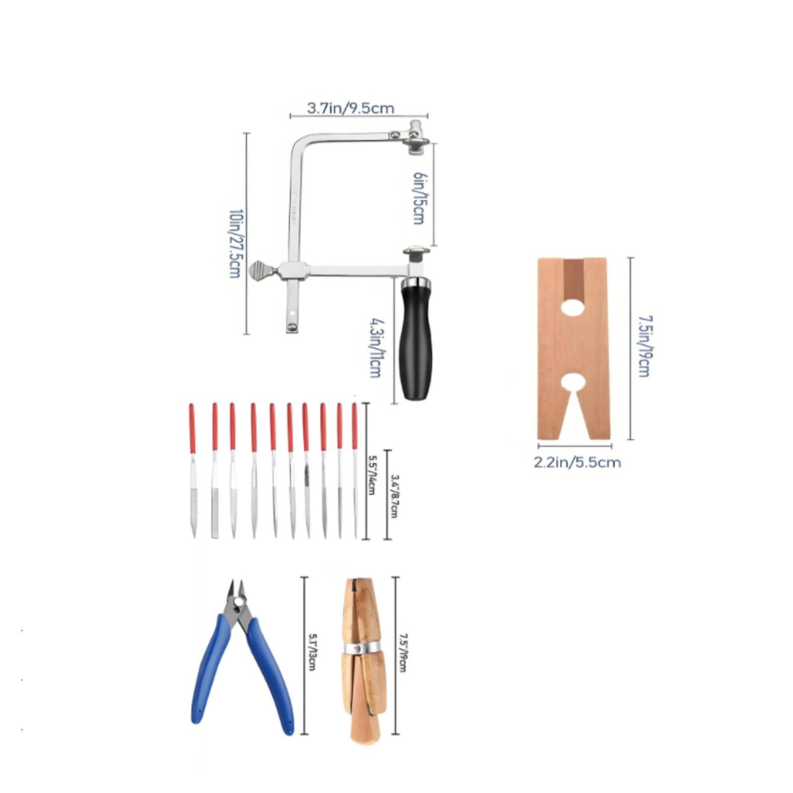 MagiDeal Equipamiento para Joyería Kit de Herramientas Manuales Juego de Medición Marco Alicates de Corte Componentes Metálicos Pulidos y de, style to 2