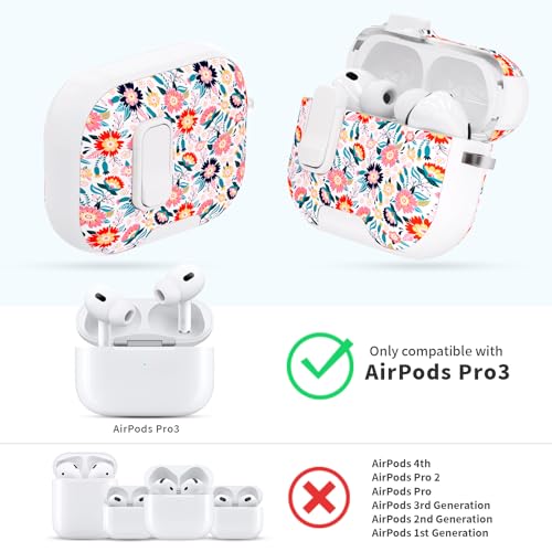 Image of for AirPods Pro 3 Case with Lock & Phone Stand,Cute Floral Pattern Style