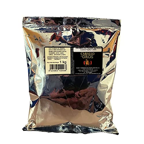 Escamas de pimentón de la Vera agridulce ahumado. Bolsa 1 Kg.