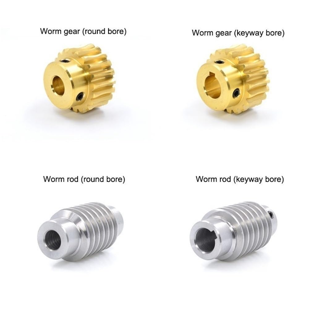1 ruota elicoidale in ottone da 30/40 denti, barra elicoidale in acciaio da 45 mm modulo 1,5, ingranaggio in ottone con foro tondo da 8 a 10 mm e foro for chiavetta(12MM*40)