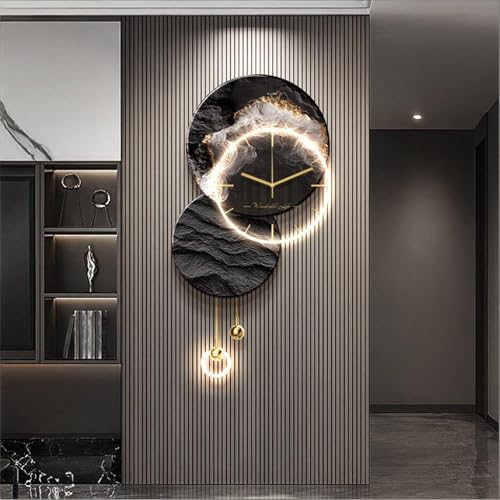 3D Wall Art Decor Clock, Acrylic Crystal Porcelain Craft, Wall