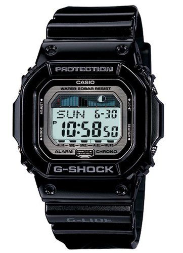 Mens Watch Casio GLX5600-1 G-Shock Black G-Shock G-Lide Surfing Watch with Moon