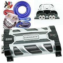 Gravity Pro Car Audio 20 Farad Capacitor UP 10000 Watts Power 12V Car Digital + 0 Gauge Amplifier Kit