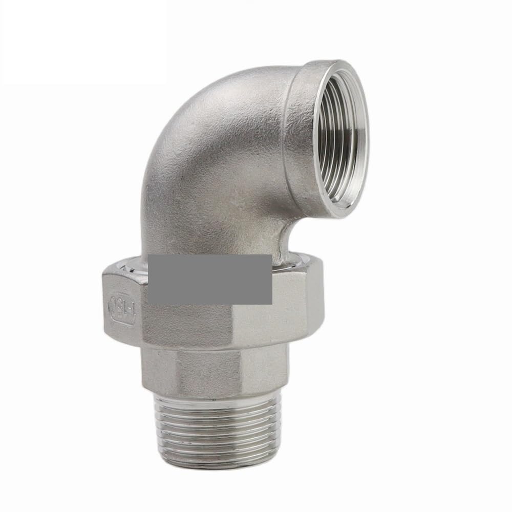 1/4" 3/8" 1/2" 3/4" 1" 1-1/4" 1-1/2" 2" BSPT 304 Stainless Steel Elbow Female Male Live Joint Water Gas Oil Water Pipe Fittings(Male to Female,05)