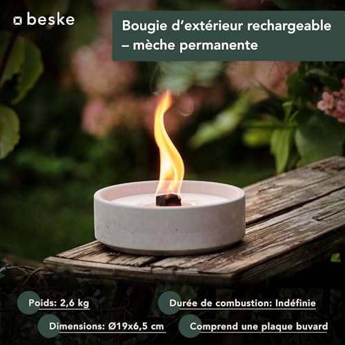 Brasero de Table en béton Suma L pour extérieur et intérieur - 3