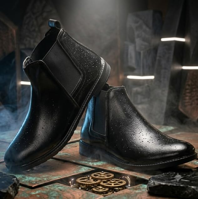 Image of Men's Premium Chelsea Boots, Stylish Slip-On Ankle Shoes