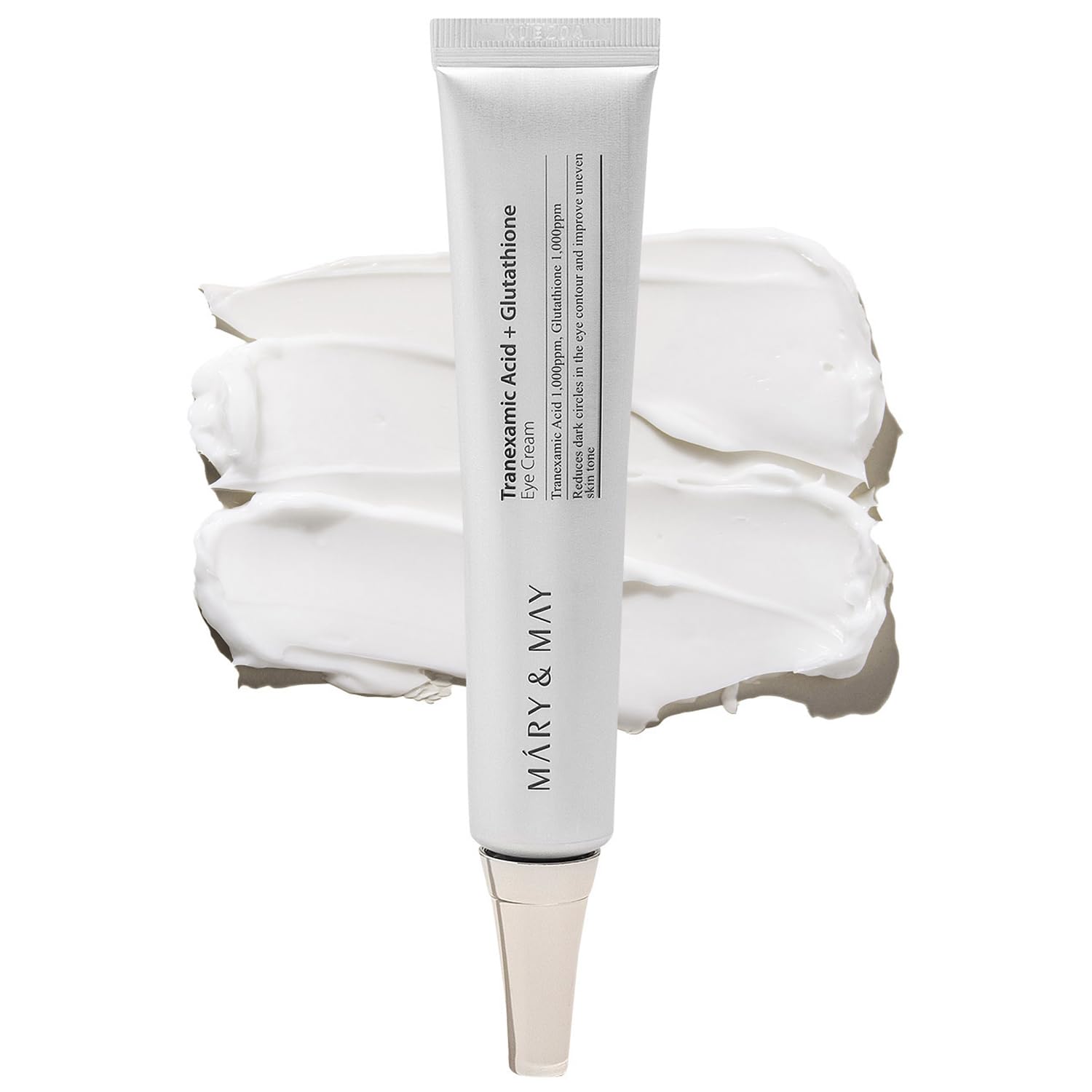 Mary&May Tranexamic Acid + Glutathione Eye Cream - Powerful Antioxidant, Reduces Dark Circles in the Eye, Improve Uneven Skin Tone with Vitamin C - Suitable for Morning and Night Use, 30ml