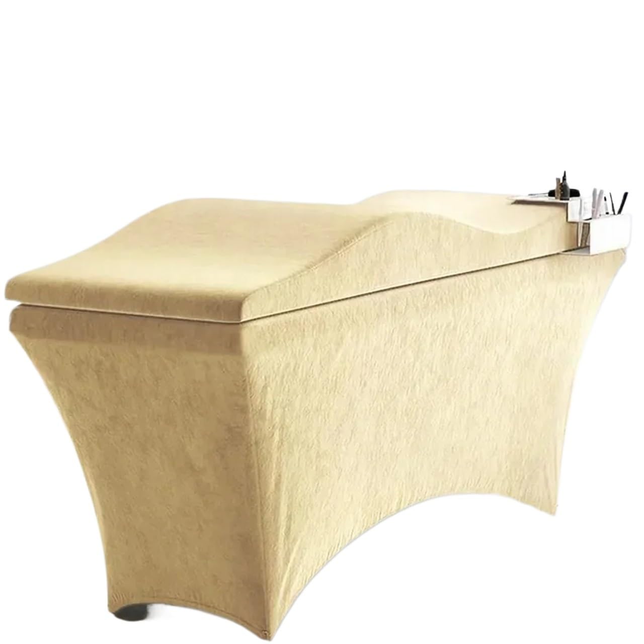 Matelas Table De Massage Surmatelas incurvé for Salon de beauté Lash Bed, Matelas en Mousse à mémoire de Forme Lash Bed Coussin Massage(Green)