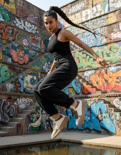 Image of Bacca Bucci x Discovery Noir Women's High-Top Sneakers - Premium Suede & PU Urban Adventure Shoes