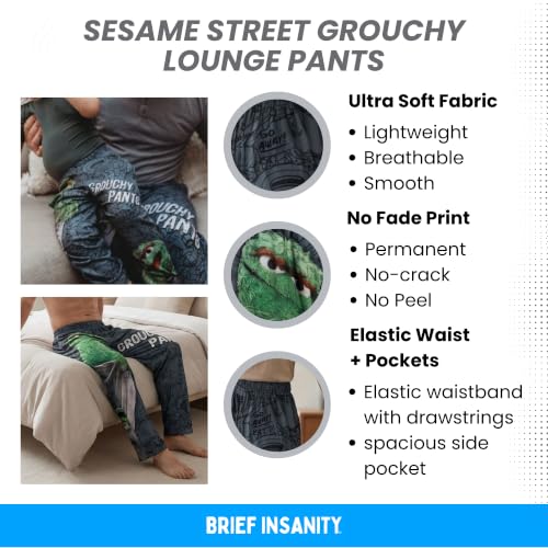 Image of BRIEF INSANITY Sesame Street Character Pajama Pants for Men & Women - Soft Loose-Fit Lounge Bottoms with Side Pockets