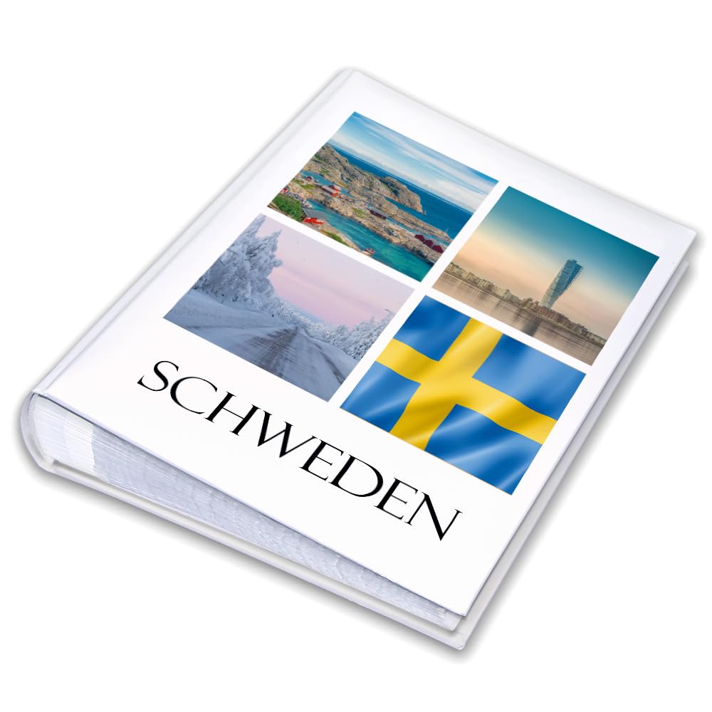 Urlaubsfotoalbum 15x21: Schweden, Fototasche für Fotos, Taschen-Fotohalter für lose Blätter, Urlaub Schweden, Handgemachte Fotoalbum