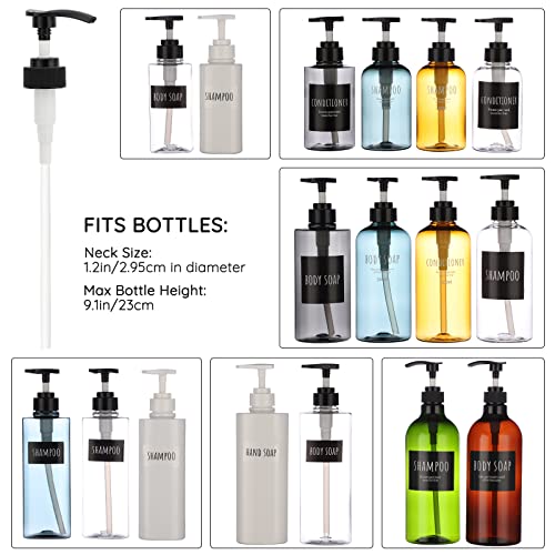 Image of Segbeauty Lotion Dispenser Pump Head, 3 Pack Shower Bottle Pump Replacement, Plastic Tube Pump Top Set Fits Bottle Neck 1.2in Shampoo and Conditioner Dispenser Bathroom Kitchen
