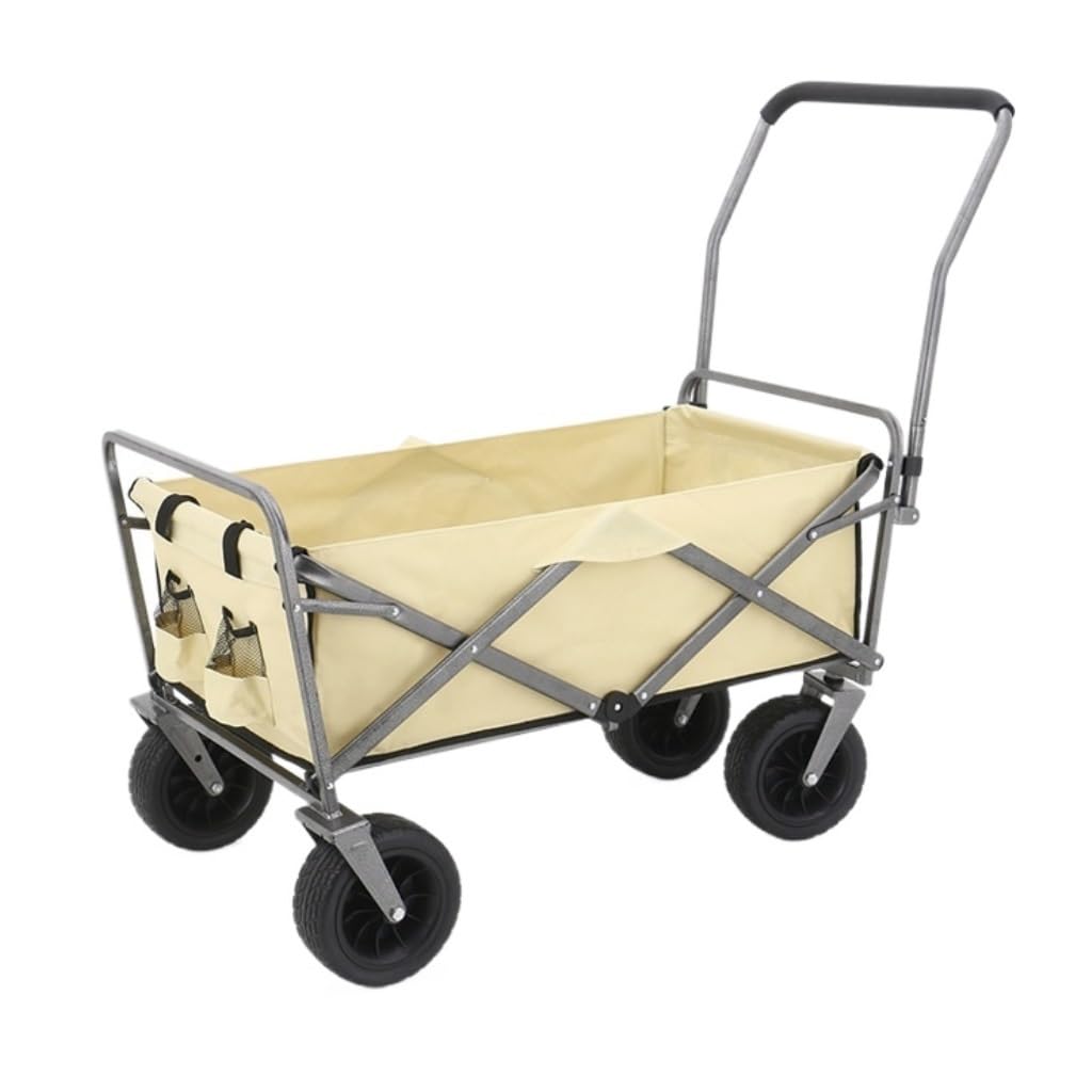 vrfvsdasAAS camping cart， Camping Cart Push Rod Car Cross-border Outdoor Folding Portable Camp Stall Trolley