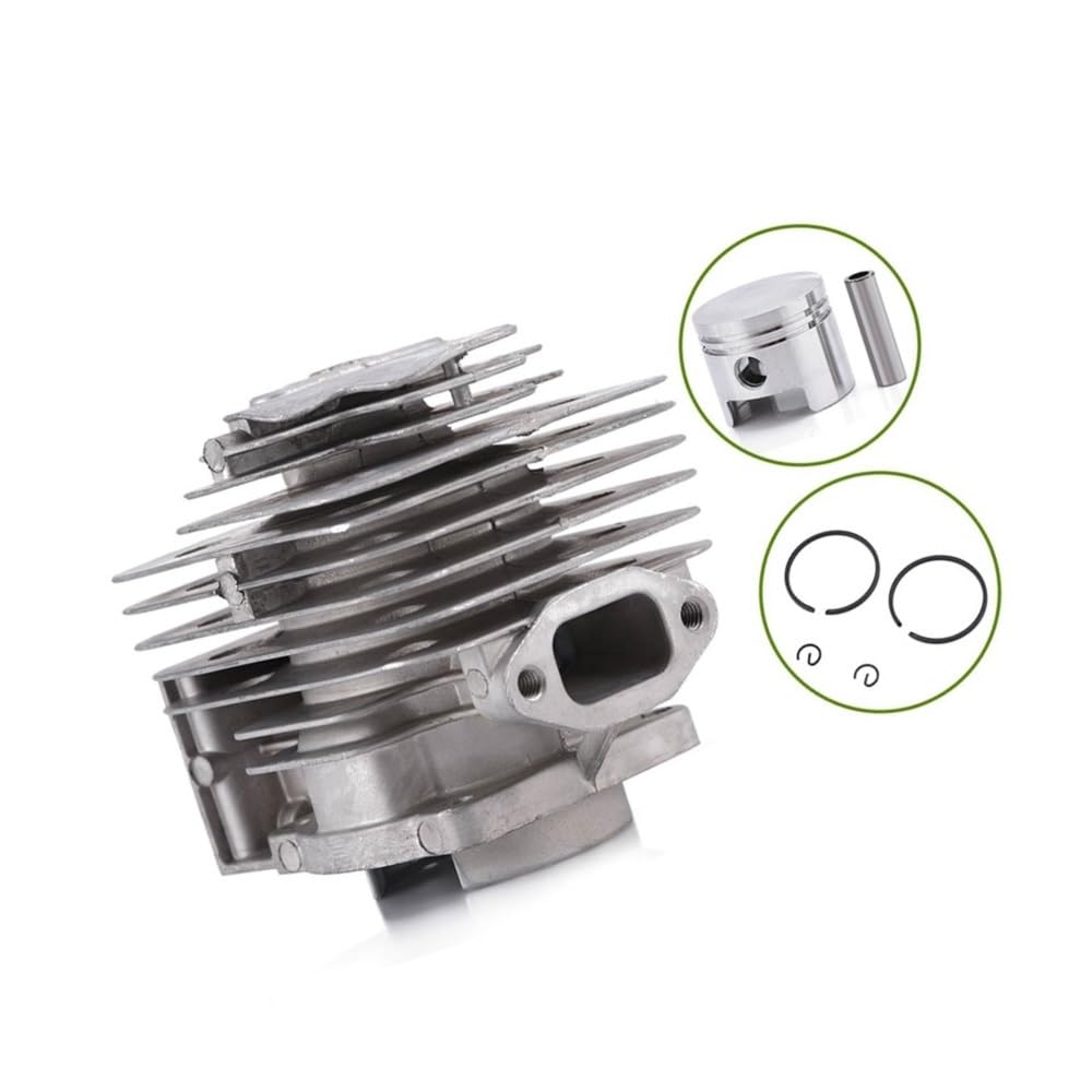 Kit de pistón de Cilindro de 44 mm, Piezas de Repuesto compatibles con Motores de cortacésped TL52 BG520, Kit de reparación Duradero y fácil de Instalar.