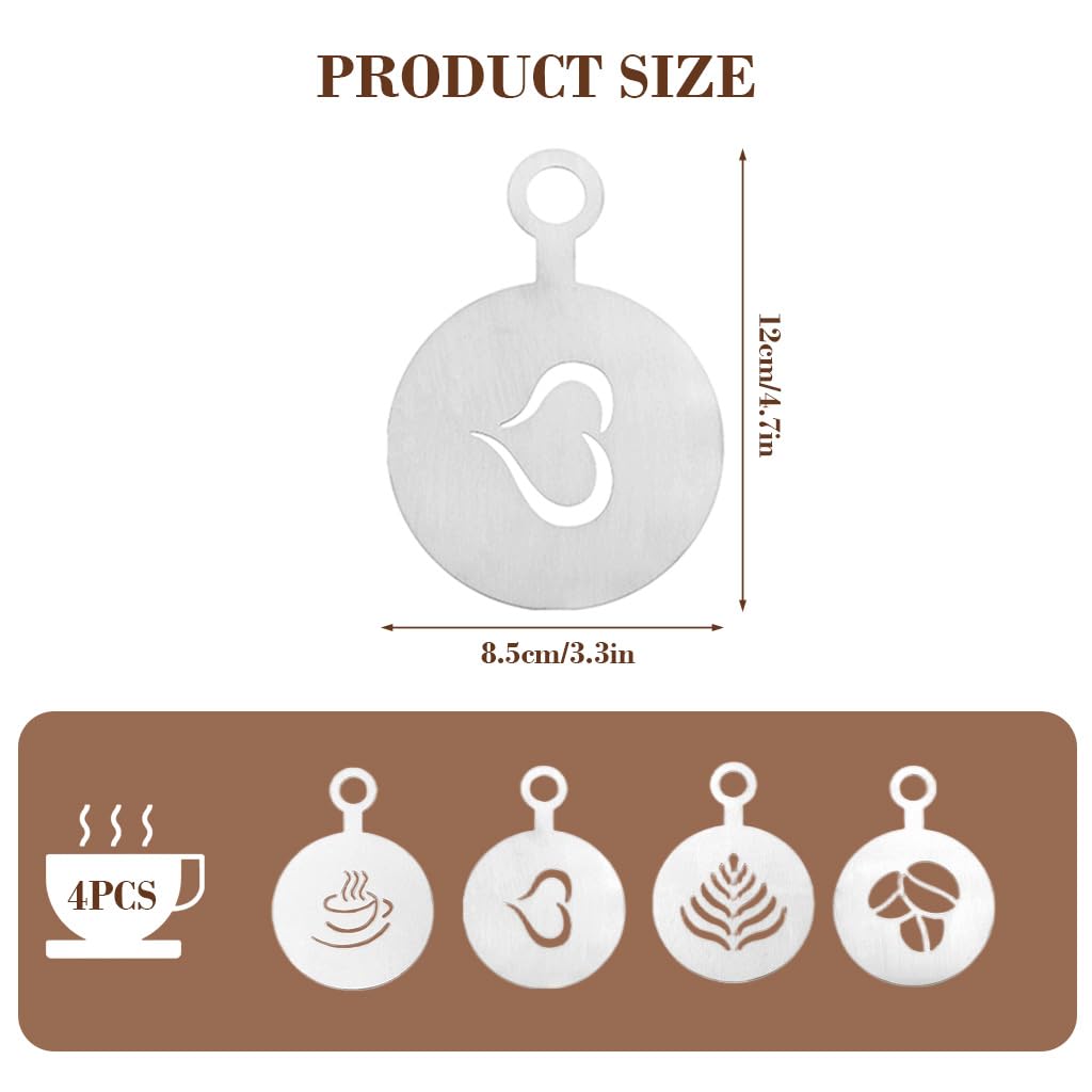 Latte Art Stencils - Create Stunning Coffee Designs -2 Latte Art Stencils - Create Stunning Coffee Designs -2