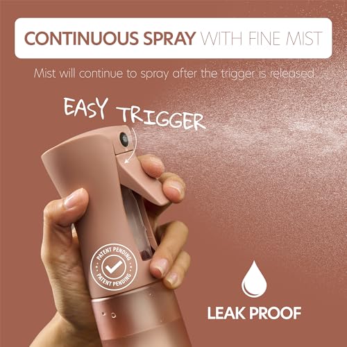 10 OZ Continuous Spray Bottles - Ultra Fine Mist Sprayer | Water Spray Bottle For Hair Stuff, Mister Spray Bottle For Plants Mister | Hair Spray Bottles For Hairstyling, Cleaning, Salons3