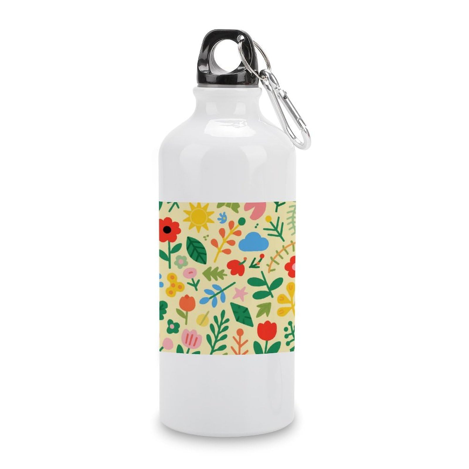 Fekiloot Style Irregular Pattern Aluminum Water Bottle Travel Tumbler Reusable Lightweight Outdoor Sports Water Bottles For Gym Sports Camping Hiking Fishing600ml