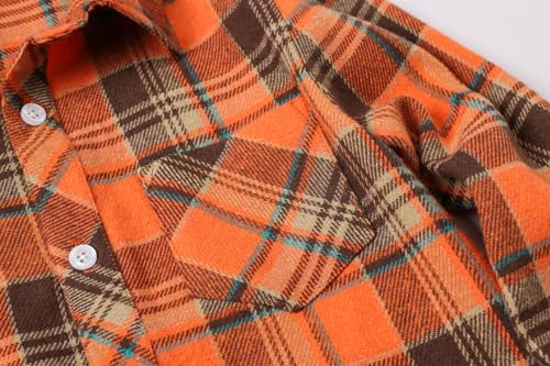 Image of Betusline Boy and Men Button Down Plaid Shirt | Soft,Breathable and Comfortable Fabric