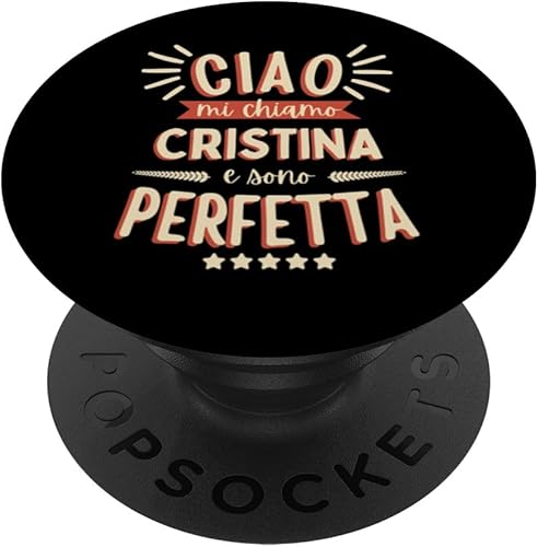 Cristina Idea Regalo Personalizzata Amica Nome Divertente PopSockets Standard PopGrip