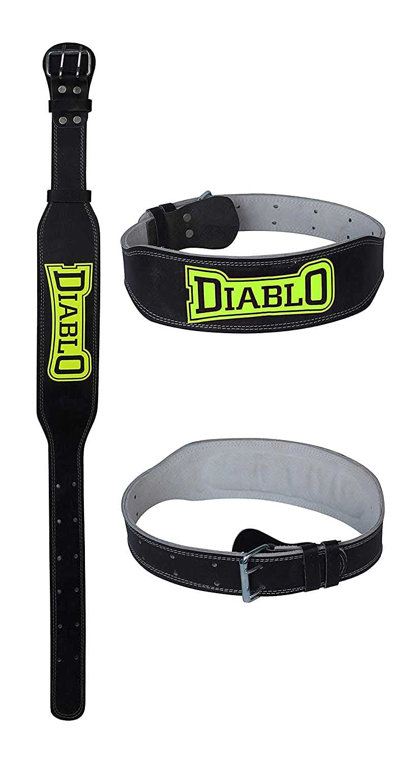 Diablo 4’’ Inch Wide Genuine Leather Weightlifting Belt Back Support Power Training Belt Workout Exercise Power-Lifting Squat Gym Belt for Men and Women (NEON Green, Large 36 - 40) (B08KDSQ2DC) Amazon Price History, Amazon Price Tracker