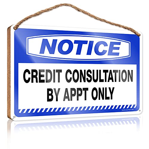 標識とプラーク通知クレジットコンサルテーション アプトのみ 木製サイン 屋外吊り下げサイン ソロサイトサインなし(サイズ:23X35CM)