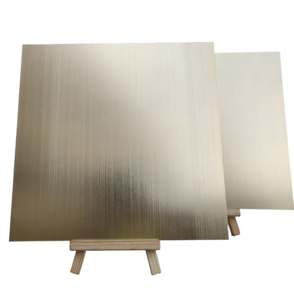 3 Stück goldene dünne dekorative Aluminiumbleche – eloxierte Aluminiumplatten(200x200x0.8mm)