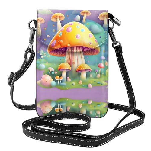Sac à bandoulière en cuir à motif champignon pour femme Fantasy Dream