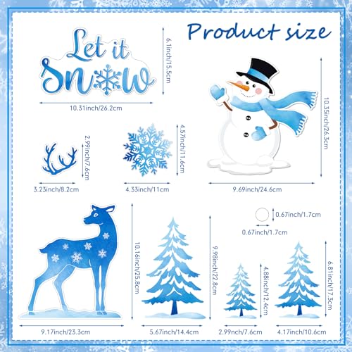 Set de 29 imanes decorativos de nieve Let It Snow miniatura 2