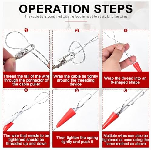 Electric Cable Puller, Automatic Fish Tape Tool with 15/30M Lead Wire, 25000mAh Batteries, 40m/Min Traction Speed, Smart Control, Variable Speed for Efficient Hydropower Wiring