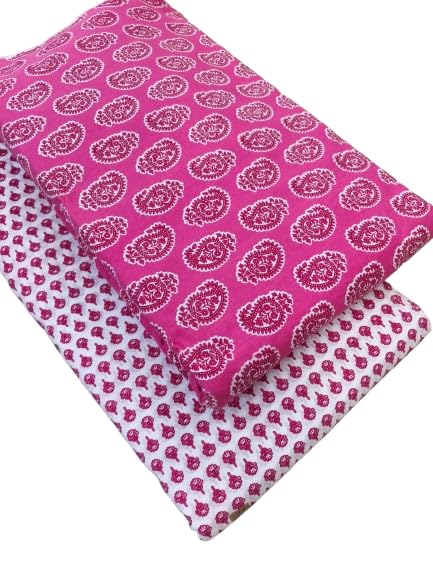 5M(TOP: 2.5mtr/ Bottom: 2.5mtr) Pure Cotton Fabric Material by Meter for Dress Making, Cord Sets,Night Suit, Suit-Sets, Kurtis/Kurtas, Gown, Maxi, Home-Decor,Multipurpose-image-25