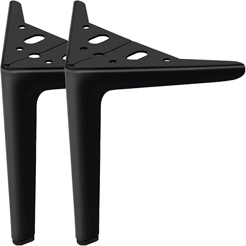 Patas negras para muebles de 6 pulgadas, patas de sofá de repuesto para muebles, patas de metal para almacenamiento de cubos, patas cortas modernas