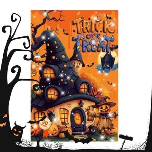 Tyinerc Pegatinas para álbumes de recortes de Halloween, calcomanías festivas de calabaza para patineta, relleno de bolsas de Halloween, bolsas de fiesta, 20 hojas para niños y adultos