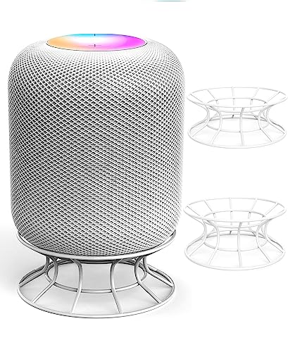 Soporte de pared para HomePod blanco ideal para organizar el salón y liberar espacio de mesas