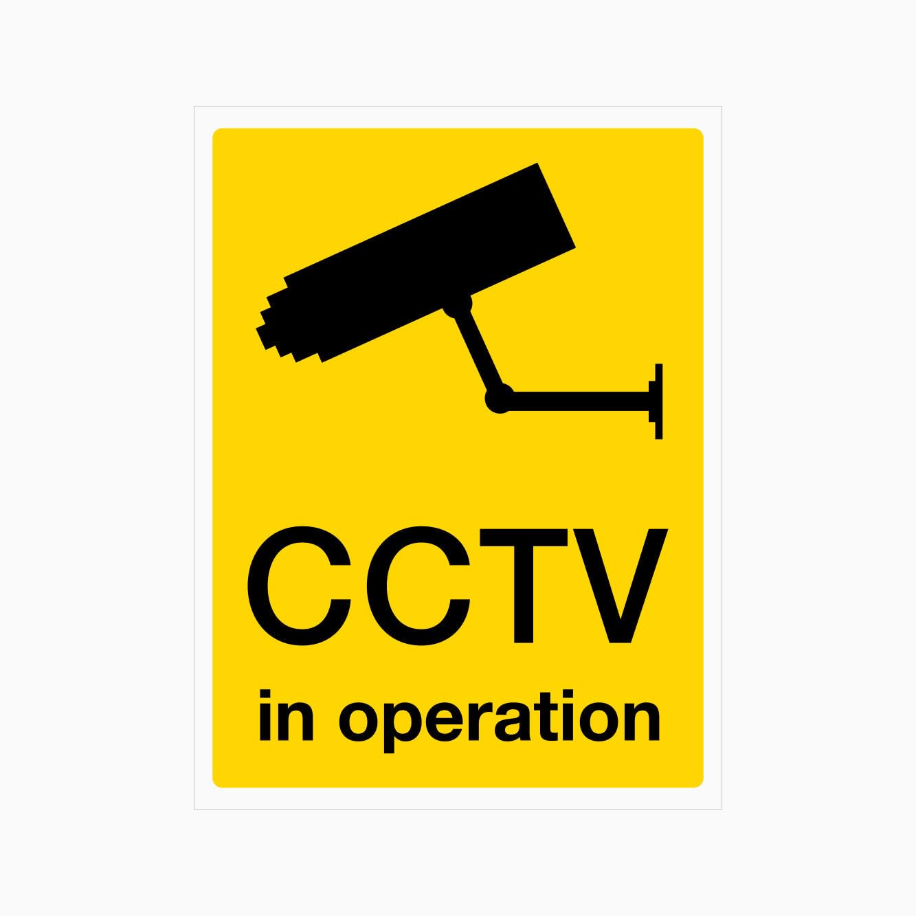 CCTV IN OPERATION Sign, 12x8 Metal Tin Sign, CCTV cameras are in use.