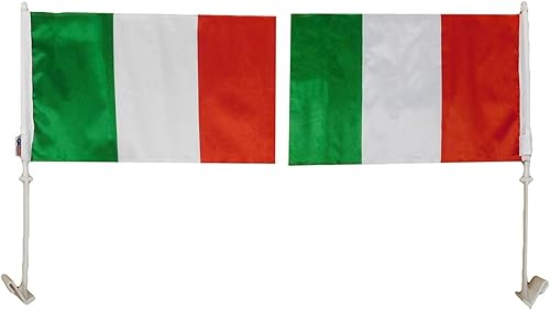 Premium 12 Pack Country of Italy 12"x18" Double Sided Rough Tex Knit Nylon Car Flag