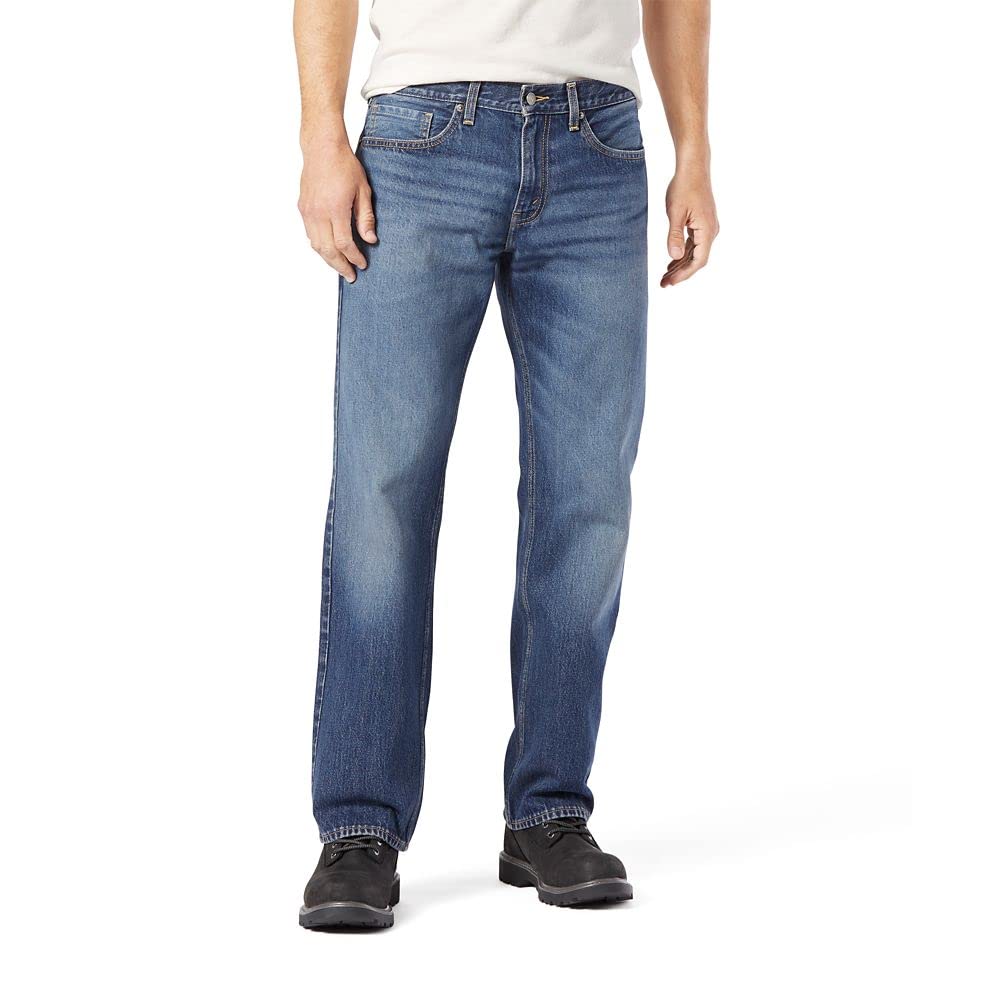 Photo 1 of Signature by Levi Strauss & Co. Gold Label Men's Relaxed Fit Flex Jeans (Available in Big & Tall) 36W x 32L (New) Odyssey