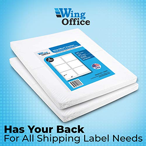 Pro Office Shipping Labels For Printers - Premium 600 Self Adhesive - Laser And Ink Jet Printers, White, Made In Usa, 3.33 X 4 Inches, Pack Of 600, Same Size As 8164 And More #TOP1