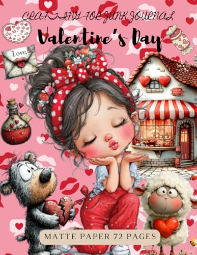 Crafting for Junk Journals Valentine’s Day Ephemera Book: High Quality